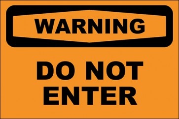 Aufkleber Do Not Enter · Warning