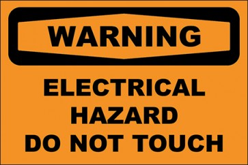 Hinweisschild Electrical Hazard Do Not Touch · Warning | selbstklebend