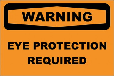 Aufkleber Eye Protection Required · Warning | stark haftend