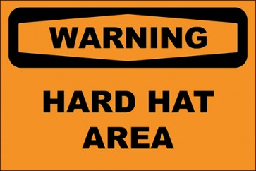 Aufkleber Hard Hat Area · Warning | stark haftend
