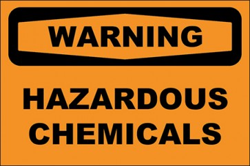 Aufkleber Hazardous Chemicals · Warning | stark haftend