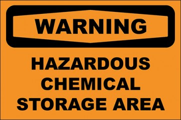 Hinweisschild Hazardous Chemical Storage Area · Warning | selbstklebend