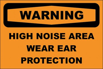 Aufkleber High Noise Area Wear Ear Protection · Warning · OSHA Arbeitsschutz