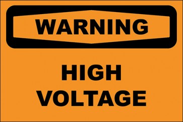 Aufkleber High Voltage · Warning | stark haftend
