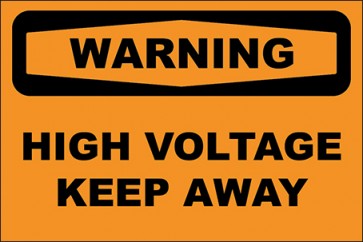 Hinweisschild High Voltage Keep Away · Warning | selbstklebend