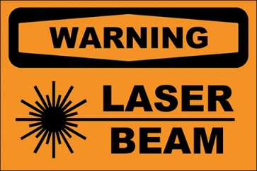 Aufkleber Laser Beam · Warning | stark haftend