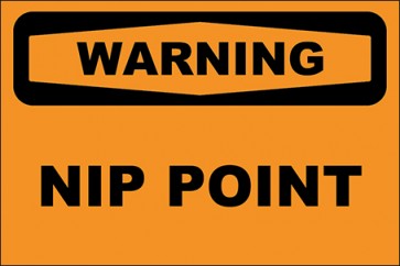 Aufkleber Nip Point · Warning · OSHA Arbeitsschutz