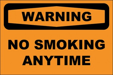 Magnetschild No Smoking Anytime · Warning · OSHA Arbeitsschutz