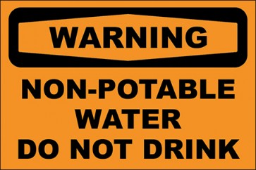 Hinweisschild Non-Potable Water Do Not Drink · Warning | selbstklebend