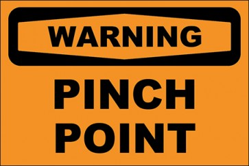 Aufkleber Pinch Point · Warning | stark haftend