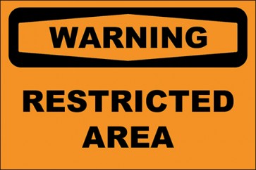 Aufkleber Restricted Area · Warning | stark haftend