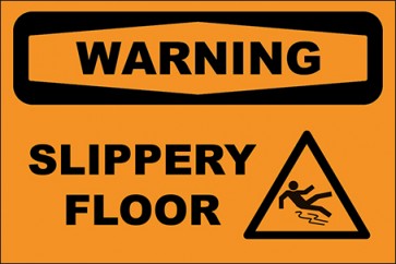 Hinweisschild Slippery Floor · Warning · OSHA Arbeitsschutz