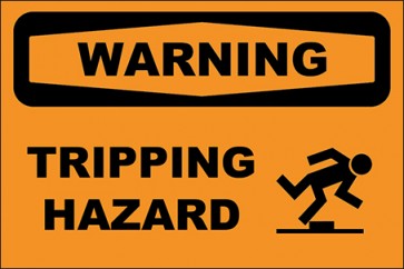 Hinweisschild Tripping Hazard · Warning | selbstklebend