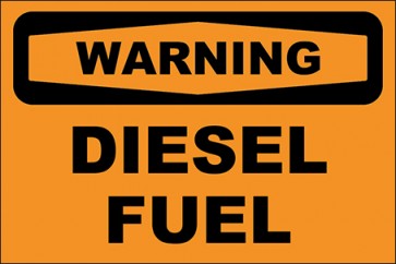 Aufkleber Diesel Fuel · Warning | stark haftend