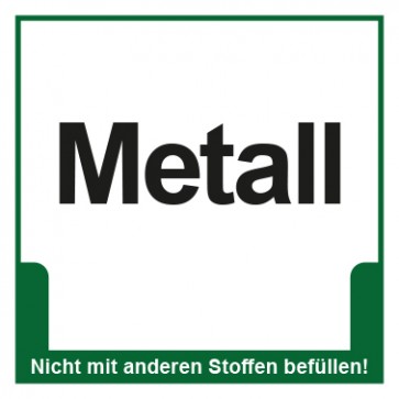 Schild Mülltrennung Umweltschutz Metall