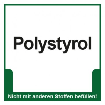 Schild Mülltrennung Umweltschutz Polystyrol