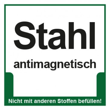 Schild Mülltrennung Stahl antimagnetisch | selbstklebend