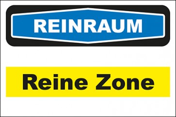 Hinweisschild Reinraum Reine Zone gelb · MAGNETSCHILD