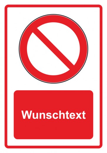 Aufkleber Verbotszeichen Piktogramm & Text deutsch · Allgemeines Verbotszeichen · rot (Verbotsaufkleber)