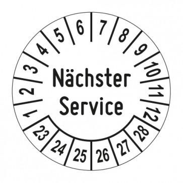 Mehrjahresprüfplakette Nächster Service - Jahre und Monate