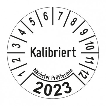 Jahresprüfplakette Kalibriert  - Jahreszahl im Bogen_1