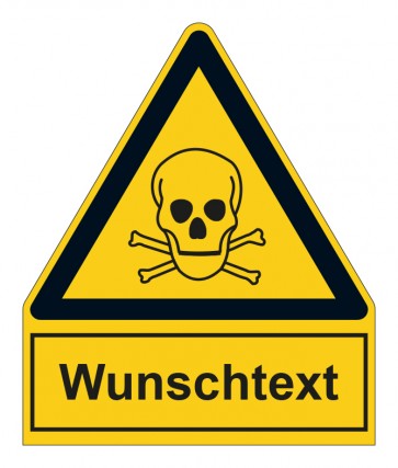 MAGNETSCHILD Warnzeichen mit Anhang · Warnung vor giftigen Stoffen