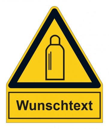 Schild Warnzeichen mit Anhang · Warnung vor Gasflaschen
