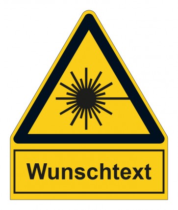 MAGNETSCHILD Warnzeichen mit Anhang · Warnung vor Laserstrahlen