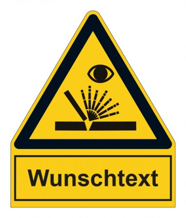 MAGNETSCHILD Warnzeichen mit Anhang · Warnung vor Schweißfunken