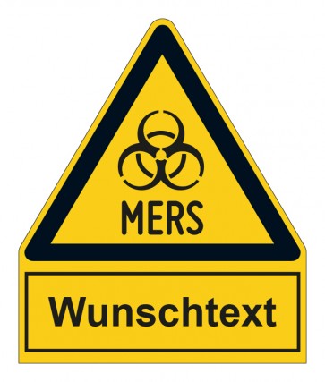 MAGNETSCHILD Warnzeichen mit Anhang · Warnung vor MERS