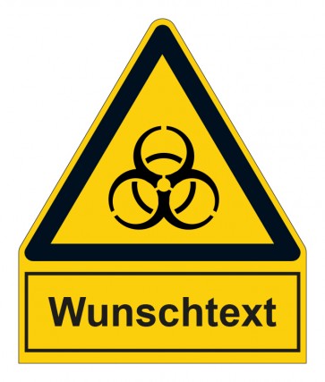 Schild Warnzeichen mit Anhang · Warnung vor Biogefährdung · ISO_7010_W009