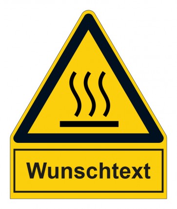 MAGNETSCHILD Warnzeichen mit Anhang · Warnung vor heißer Oberfläche · ISO_7010_W017