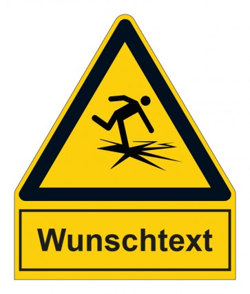 Schild Warnzeichen mit Anhang · Warnung vor dünnem Eis · ISO_7010_W043