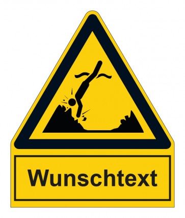 Aufkleber Warnzeichen mit Anhang · Warnung vor Objekten unter der Wasseroberfläche · ISO_7010_W049