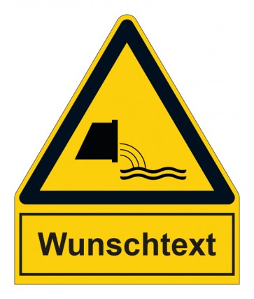 Aufkleber Warnzeichen mit Anhang · Warnung vor Abwassereinleitung · ISO_7010_W055