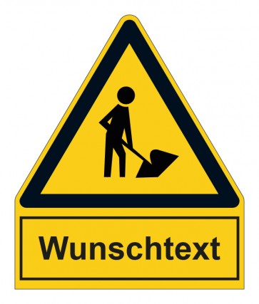 Schild Warnzeichen mit Anhang · Warnung vor Bauarbeiten