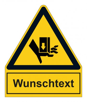 MAGNETSCHILD Warnzeichen mit Anhang · Warnung vor Quetschgefahr