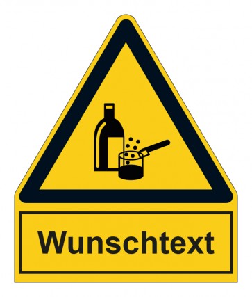 MAGNETSCHILD Warnzeichen mit Anhang · Achtung Chemikalien im Gebrauch