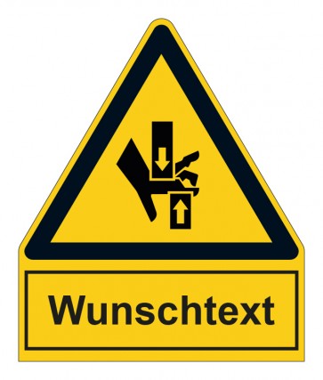 MAGNETSCHILD Warnzeichen mit Anhang · Warnung vor Handverletzung