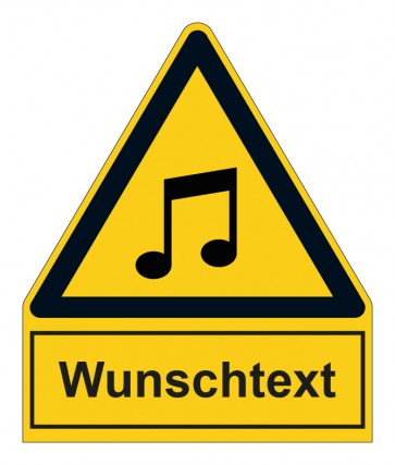 MAGNETSCHILD Warnzeichen mit Anhang · Warnzeichen Musiknote