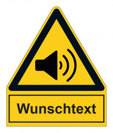 MAGNETSCHILD Warnzeichen mit Anhang · Warnung vor erhöhter Lautstärke