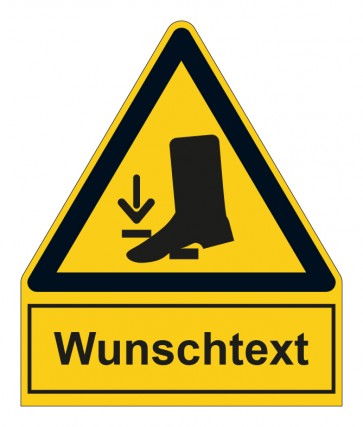 MAGNETSCHILD Warnzeichen mit Anhang · Warnung vor Fußverletzungen