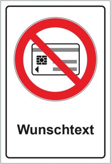 Schild Verbotszeichen Mitführen von magnetischen oder elektronischen Datenträgern verboten mit WUNSCHTEXT · selbstklebend