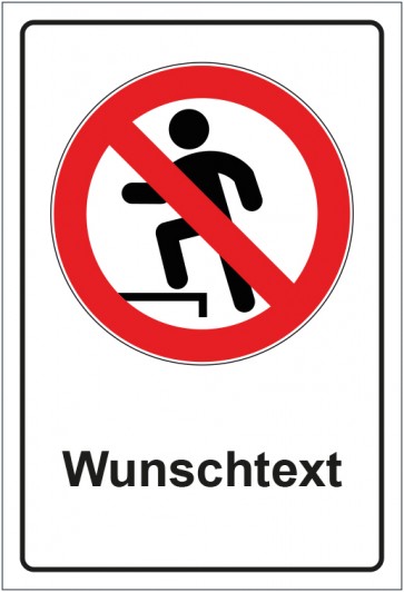 Schild Verbotszeichen Betreten verboten mit WUNSCHTEXT · selbstklebend