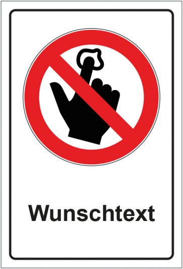 Schild Verbotszeichen Kaugummi ankleben verboten mit WUNSCHTEXT