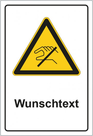 Schild Warnzeichen Warnung vor elektrostatisch gefährdete Bauteile mit WUNSCHTEXT · selbstklebend