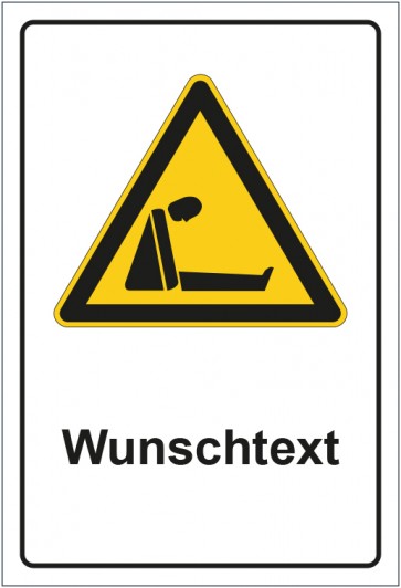 Schild Warnzeichen Warnung vor Erstickungsgefahr mit WUNSCHTEXT