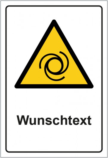 Aufkleber Warnzeichen Warnung vor automatischem Anlauf · ISO_7010_W018 mit WUNSCHTEXT