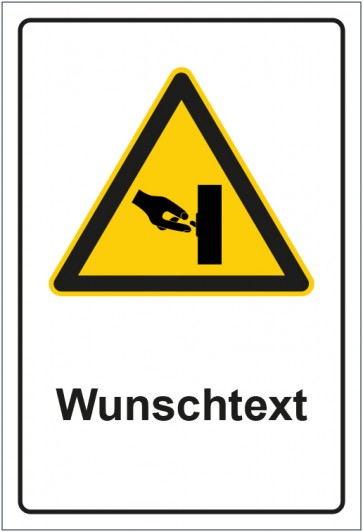 Schild Warnzeichen Hinweiszeichen Achtung, bitte ausschalten mit WUNSCHTEXT