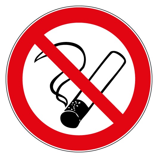 Rauchverbot Aufkleber Klebeetiketten 1 Rolle Rauchen verboten Aufkleber 